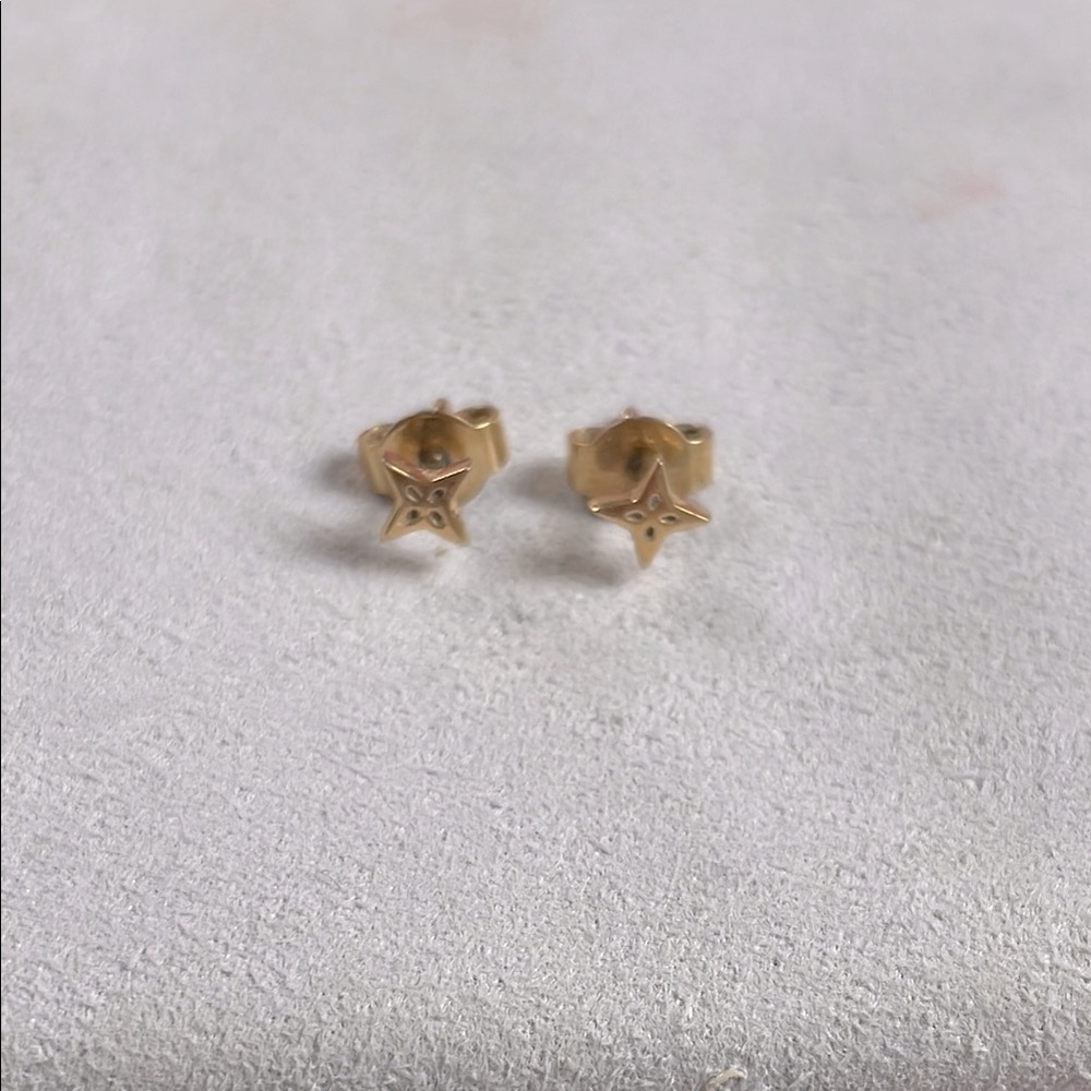 Gold Star Stud Earrings